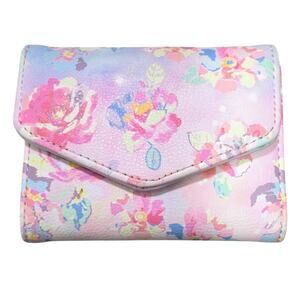 Betsey Johnson Pastel Colored "Luv Betsey" Tri-Fold Wallet 5x1x4